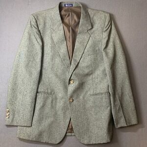 HARA Image Plus Mens Size 40 Blazer Beige Brown Long Sleeve Pockets 70s